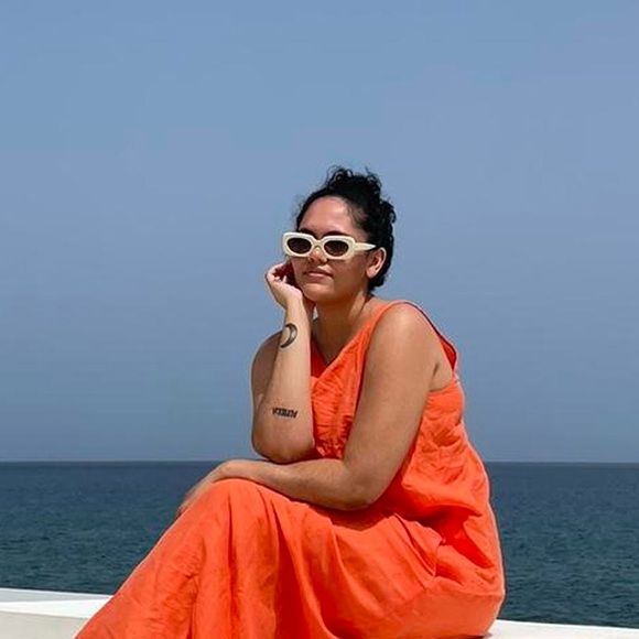 Apercu eyewear Alyssa 01 sunglasses in Bone - Picture 3 of 6